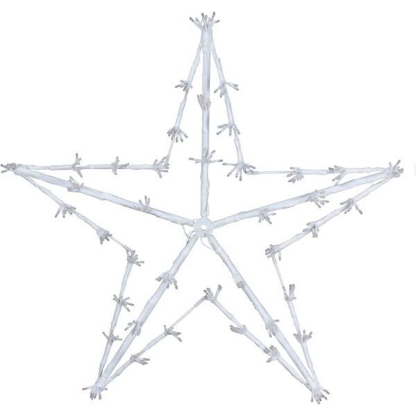Vianočná LED dekorácia White star, 80 cm