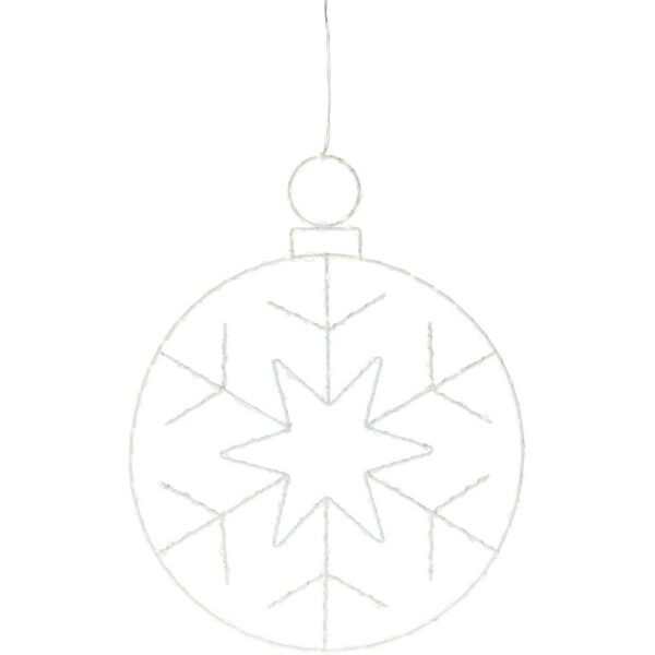 Vianočná závesná LED dekorácia Kerstball Snowflake 250 LED, 48 cm